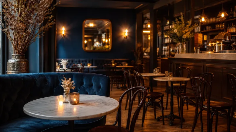 Warm cafe interior with bistro tables, How to Open a Restaurant in Minneapolis