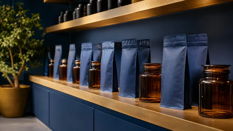 Minimal retail shelf of jars and pouches, Minnesota Cannabis Business License Guide